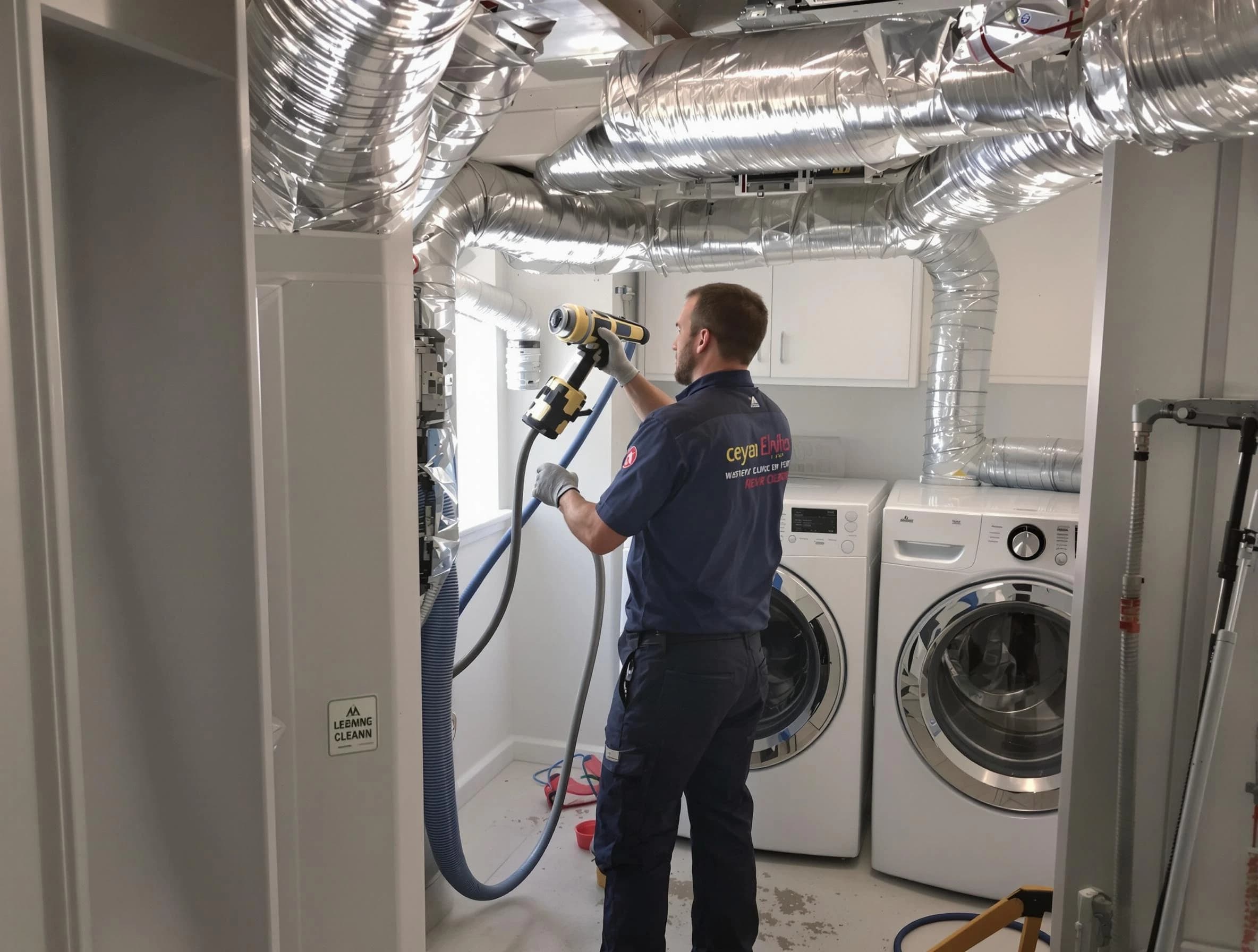 Commerce City Dryer Vent Cleaning specialist using advanced equipment for thorough duct cleaning in Commerce City