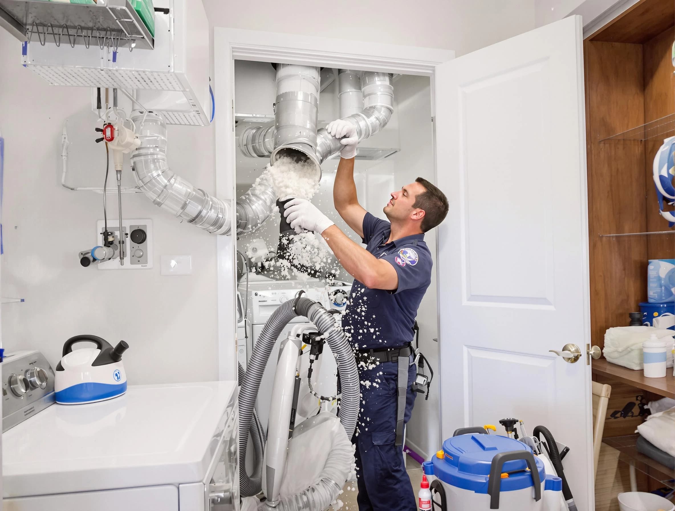 Commerce City Dryer Vent Cleaning technician delivering thorough residential dryer vent cleaning service in Commerce City